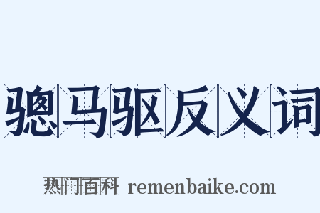 骢马驱反义词是什么意思的图片